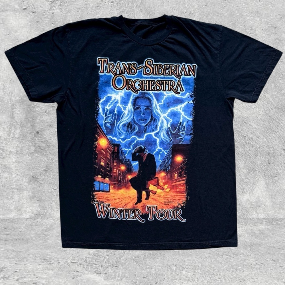 Trans-Siberian Orchestra 2024 Winter Tour T-Shirt P to P: 21.5” L: 27.75”